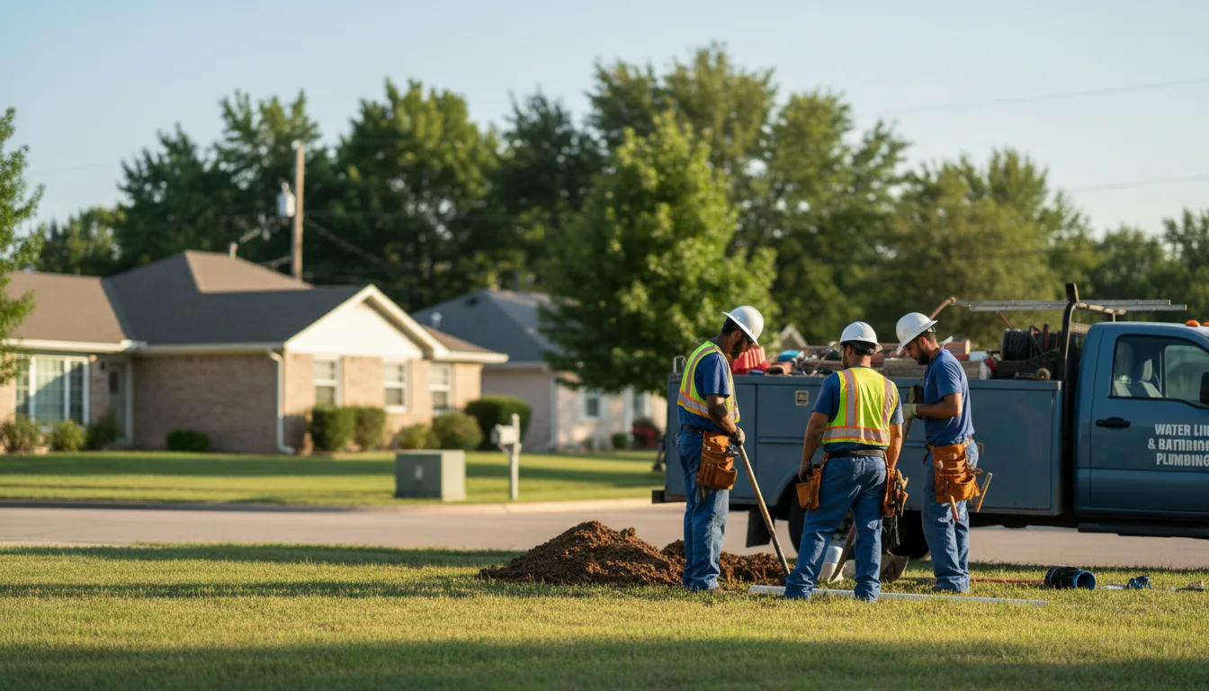 Residential water line and bathroom plumbing service in Sublette, KS